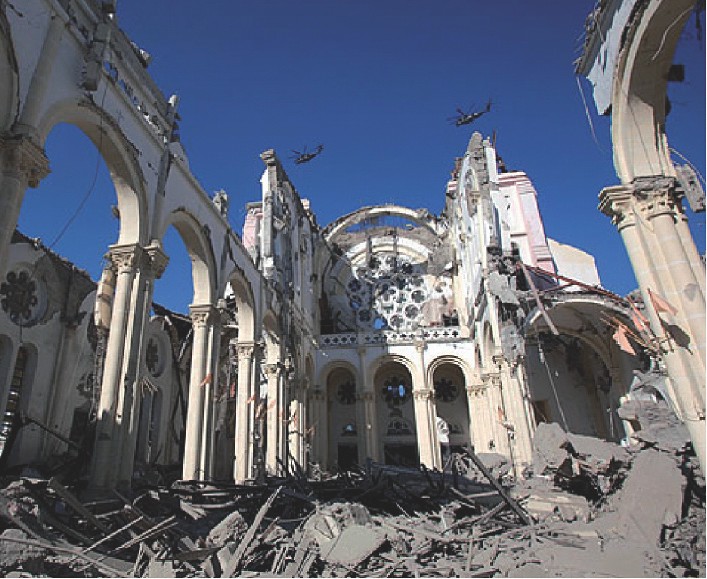 Die zerstörte Kathedrale von Port-au-Prince