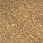 Selbst hergestelltes Futterbokashi aus: Leinsamen / Obsttrester / Hafer / Kornspreuer / Krüsch (Kleie) / verdünntes EMa zum Befeuchten