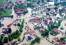 Häuserüberflutung in kurzer Zeit