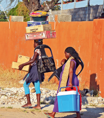 Üblicher Transport in Afrika