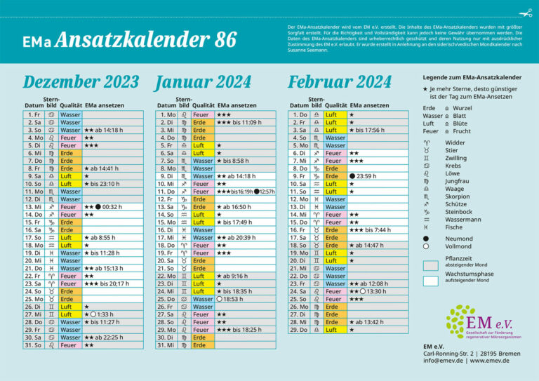 EMa Ansatzkalender 86